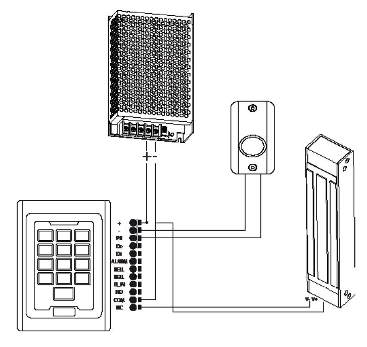 SMB-S001(LED)-rdgn kisméretű fém nyomógomb, piros-zöld led szerelése1